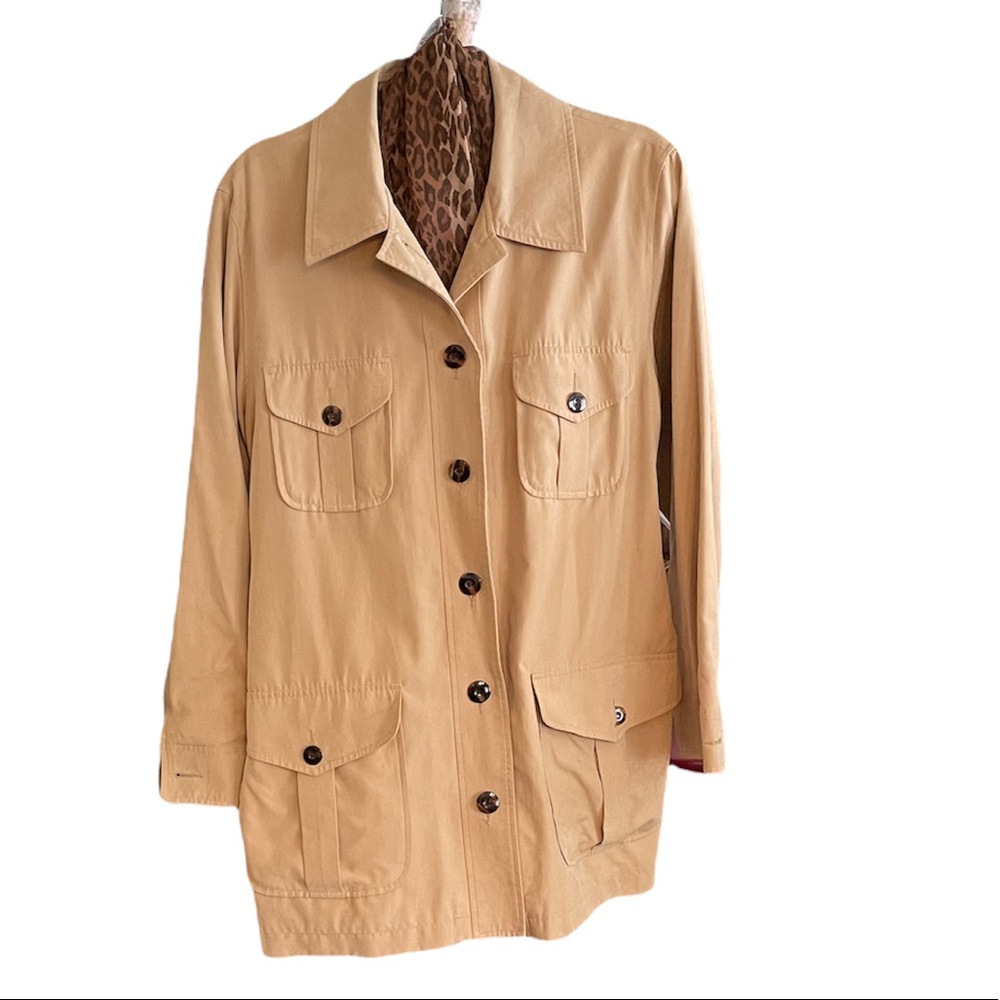 Women’s Tan Jacket with Scarf